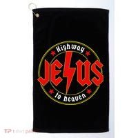 Jesus Highway To Heaven Christian Bible Verse Faith Prayer Golf Towel thumb 0