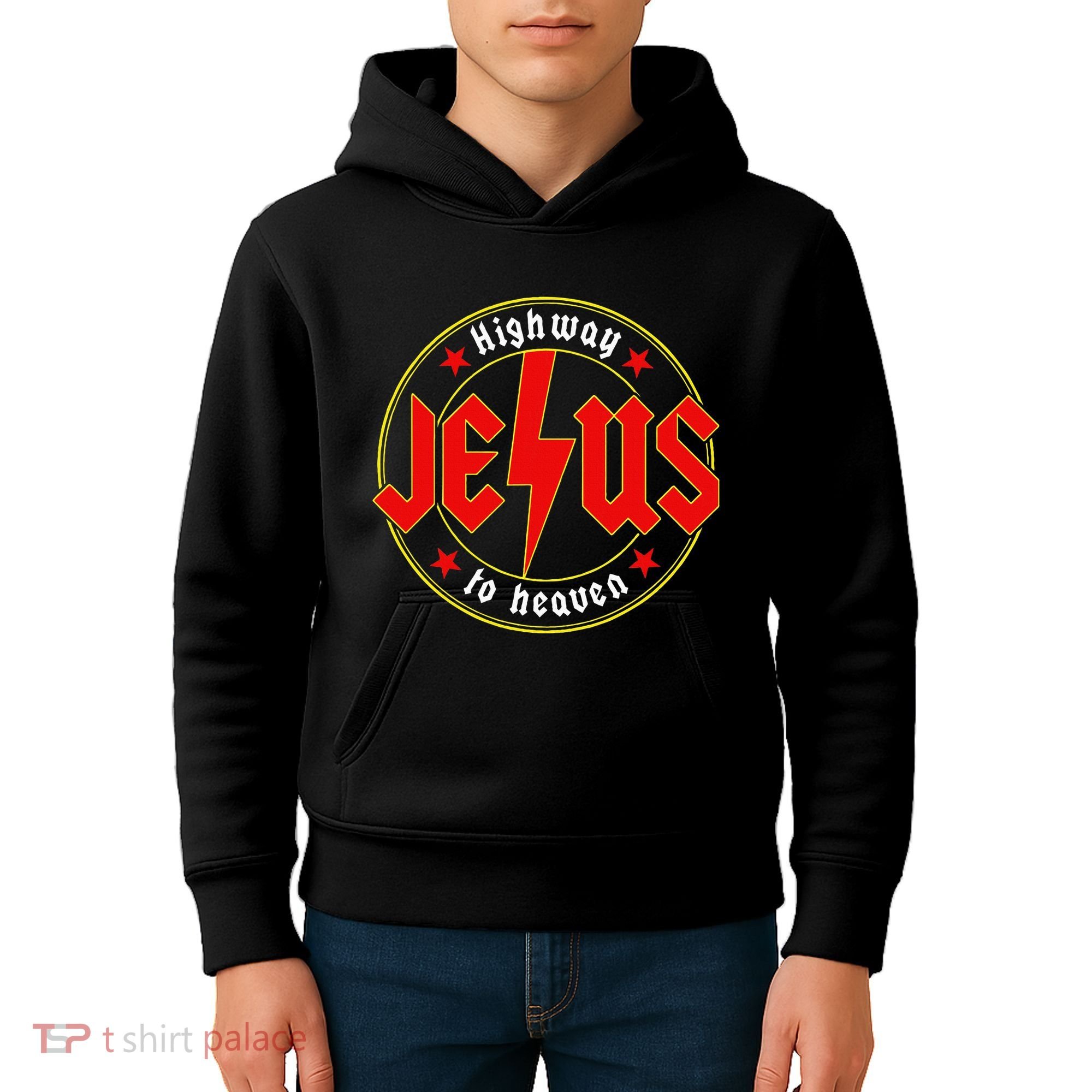 Jesus Highway To Heaven Christian Bible Verse Faith Prayer Kids Hoodie