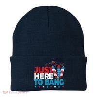 Just Here To Bang Shirt Red White Blue 4th Of July Fireworks Beanie thumb 0