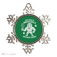 Just Here To Smash Balls And Make Friends Funny Pickleball Ornament thumb 0