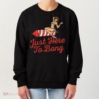 Just Here To Bang Fireworks Funny 4th of July Women's Sweatshirt thumb 0