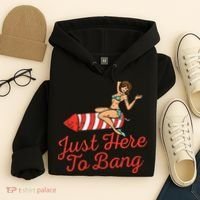 Just Here To Bang Fireworks Funny 4th of July Hoodie thumb 4