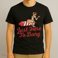 Just Here To Bang Fireworks Funny 4th of July T-Shirt thumb 3