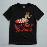 Just Here To Bang Fireworks Funny 4th of July T-Shirt thumb 5