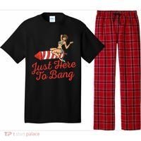 Just Here To Bang Fireworks Funny 4th of July Pajama Set thumb 0