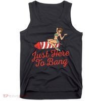 Just Here To Bang Fireworks Funny 4th of July Tank Top thumb 0