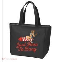 Just Here To Bang Fireworks Funny 4th of July Tote Bag thumb 3
