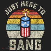 Just Here to Bang Funny 4th of July Fourth of July Beanie thumb 2