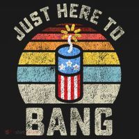 Just Here to Bang Funny 4th of July Fourth of July Women's Tank Top thumb 5