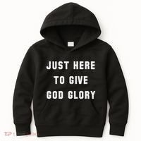 Just Here To Give God Glory Kids Hoodie thumb 0