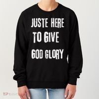 Just Here To Give God Glory Red Women's Sweatshirt thumb 0
