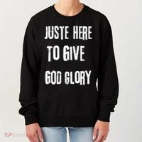 Just Here To Give God Glory Red Women's Sweatshirt thumb 0