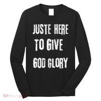 Just Here To Give God Glory Red Long Sleeve Shirt thumb 0