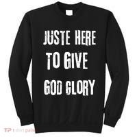 Just Here To Give God Glory Red Sweatshirt thumb 0