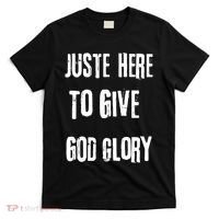 Just Here To Give God Glory Red T-Shirt thumb 0