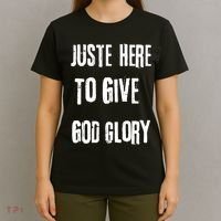 Just Here To Give God Glory Red T-Shirt thumb 4
