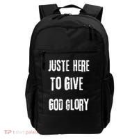 Just Here To Give God Glory Red Backpack thumb 0