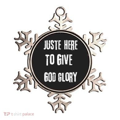 Just Here To Give God Glory Red Ornament