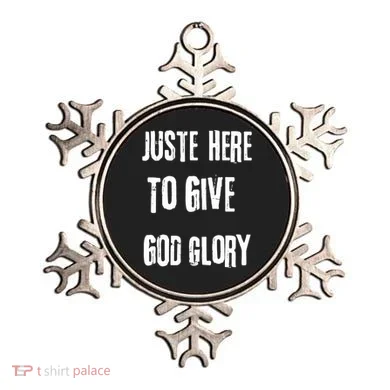 Just Here To Give God Glory Red Ornament