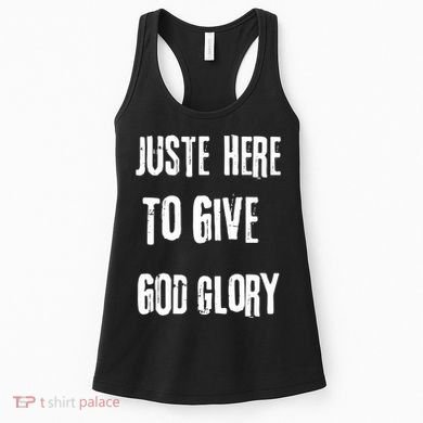 Just Here To Give God Glory Red Women's Tank Top