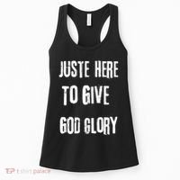 Just Here To Give God Glory Red Women's Tank Top thumb 0