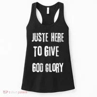Just Here To Give God Glory Red Women's Tank Top thumb 0