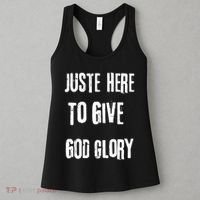 Just Here To Give God Glory Red Women's Tank Top thumb 3