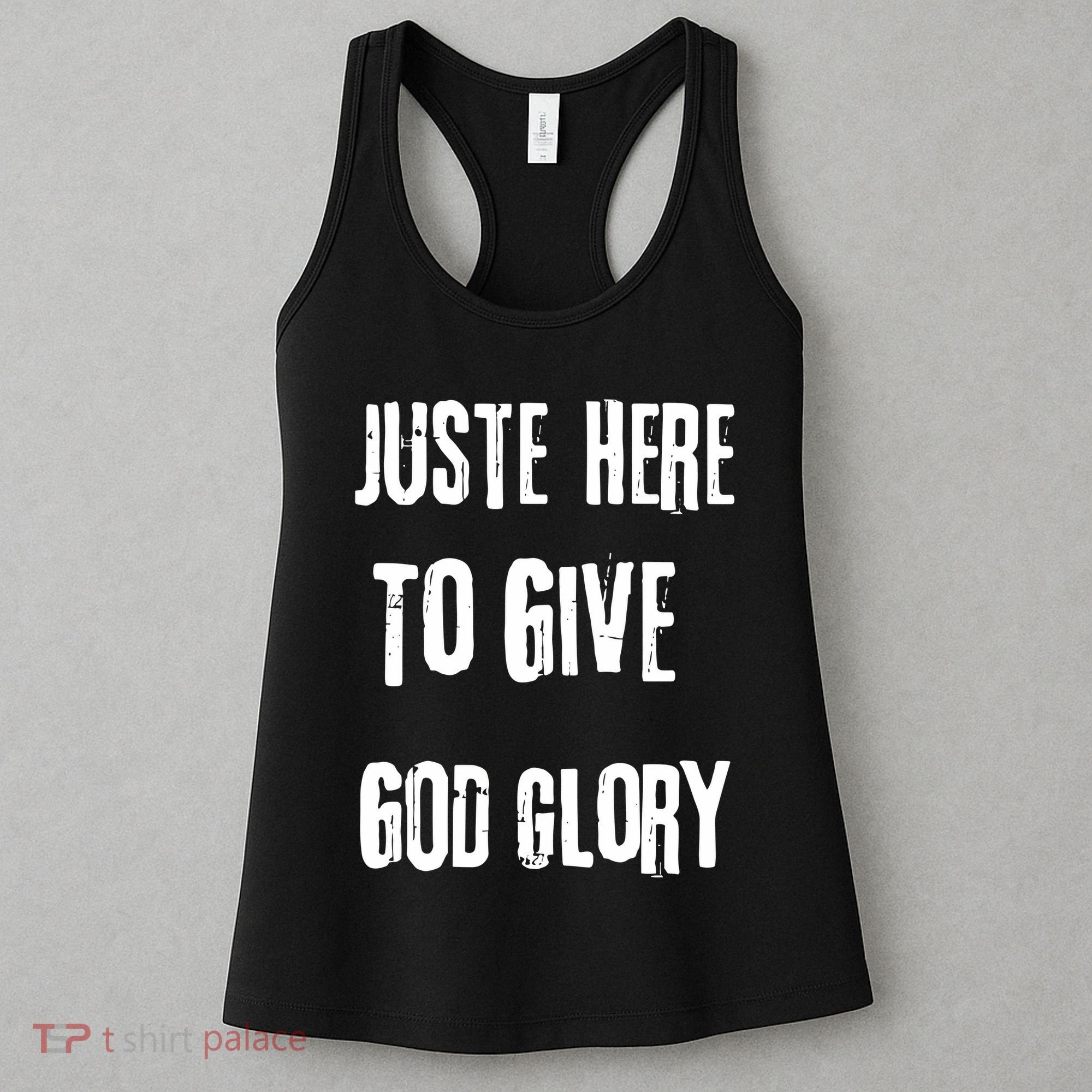 Just Here To Give God Glory Red Women's Tank Top