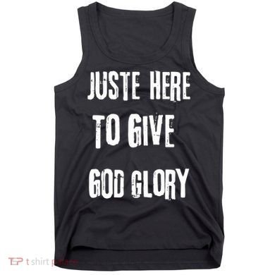 Just Here To Give God Glory Red Tank Top