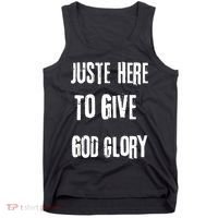 Just Here To Give God Glory Red Tank Top thumb 0
