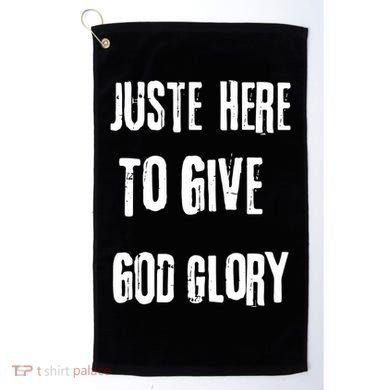 Just Here To Give God Glory Red Golf Towel