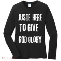 Just Here To Give God Glory Red Women's Long Sleeve Shirt thumb 0