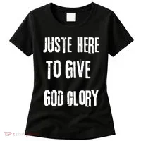 Just Here To Give God Glory Red Women's T-Shirt thumb 0