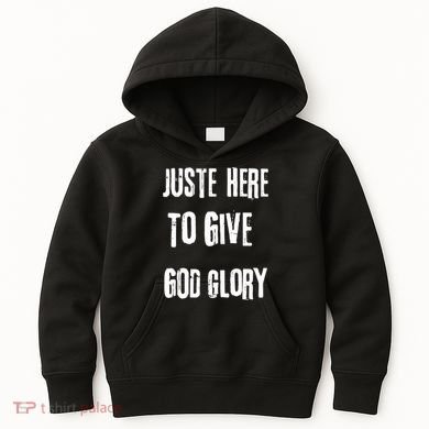 Just Here To Give God Glory Red Kids Hoodie