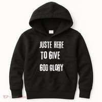 Just Here To Give God Glory Red Kids Hoodie thumb 0