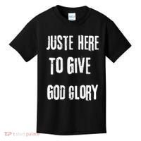 Just Here To Give God Glory Red Kids T-Shirt thumb 0