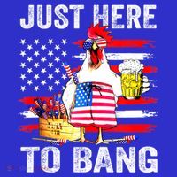 Just Here To Bang USA Flag Chicken Beer Firework 4th Of July Women's Tank Top thumb 5