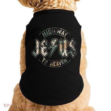 Jesus Highway To Heaven Camo Camouflage Doggie Tank
