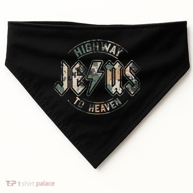 Jesus Highway To Heaven Camo Camouflage USA-Made Doggie Bandana