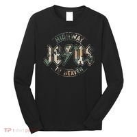 Jesus Highway To Heaven Camo Camouflage Long Sleeve Shirt thumb 0