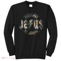Jesus Highway To Heaven Camo Camouflage Sweatshirt thumb 0