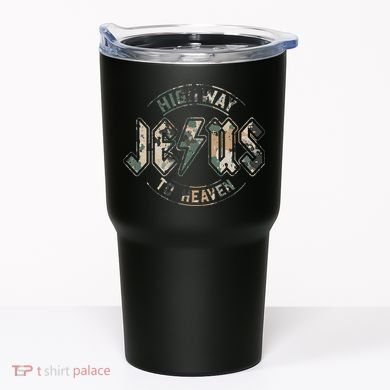Jesus Highway To Heaven Camo Camouflage Tumbler