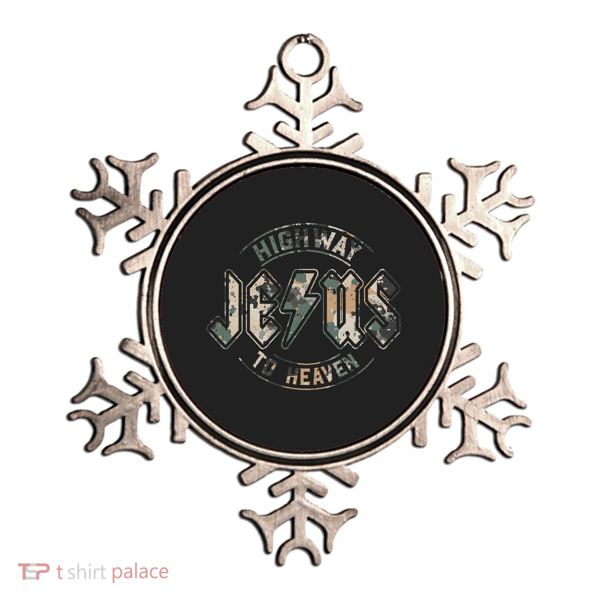 Jesus Highway To Heaven Camo Camouflage Ornament