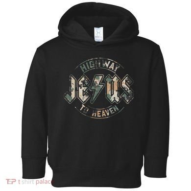 Jesus Highway To Heaven Camo Camouflage Toddler Hoodie