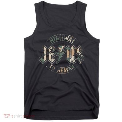 Jesus Highway To Heaven Camo Camouflage Tank Top
