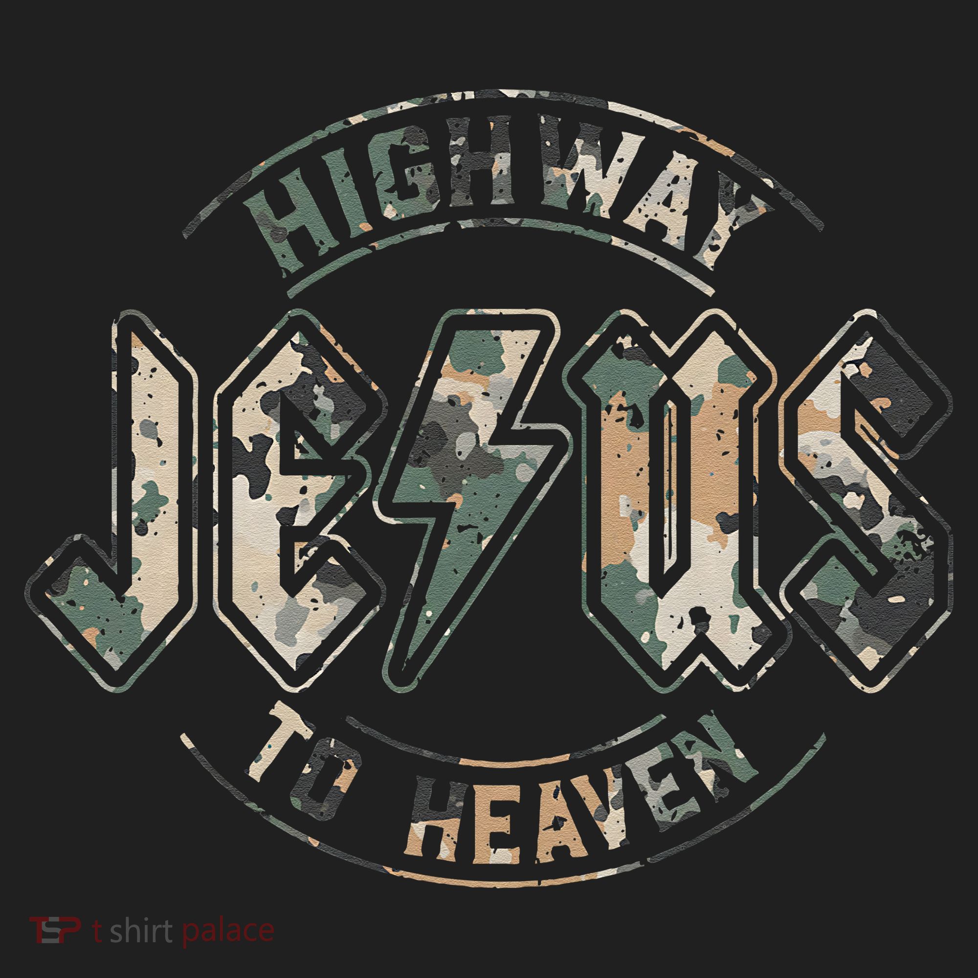 Jesus Highway To Heaven Camo Camouflage Golf Towel