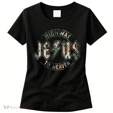 Jesus Highway To Heaven Camo Camouflage Women's T-Shirt