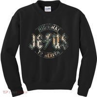 Jesus Highway To Heaven Camo Camouflage Kids Sweatshirt thumb 0