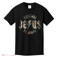 Jesus Highway To Heaven Camo Camouflage Kids T-Shirt thumb 0