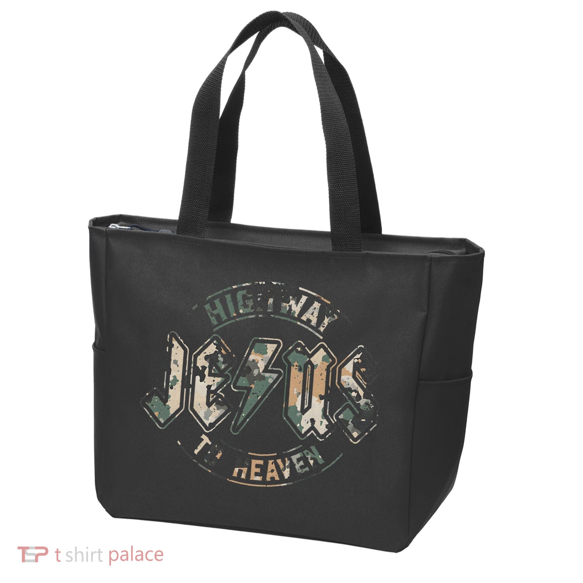 Jesus Highway To Heaven Camo Camouflage Tote Bag